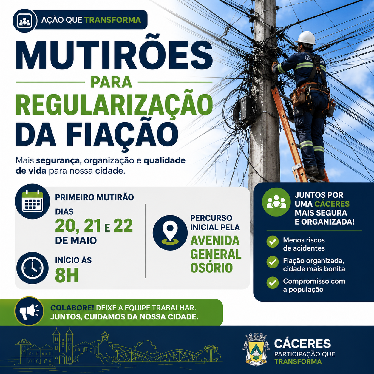 Audiência pública debate fios soltos e define mutirão em Cáceres