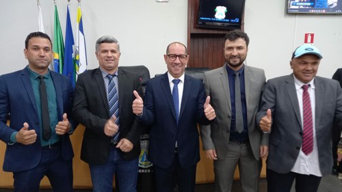Membros da Mesa Diretora da Câmara para o biênio 2023/2024. Foto: Marcio Camilo/CMC
