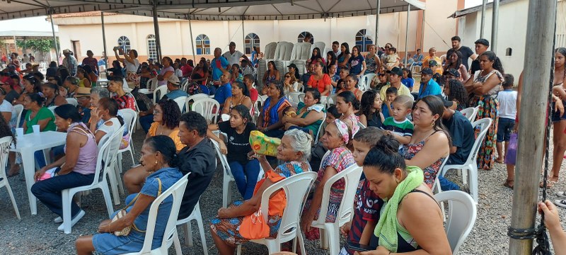Público presente nos festejos no Quilombo do Chumbo