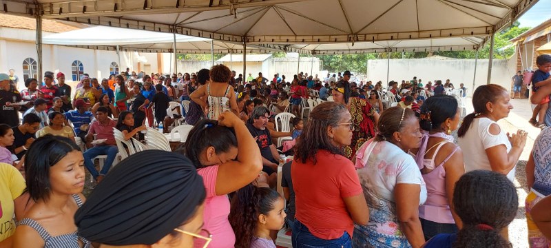 Público presente nos festejos no Quilombo do Chumbo