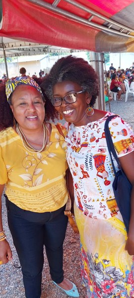 Vereadora Professora Mazéh com liderança quilombola