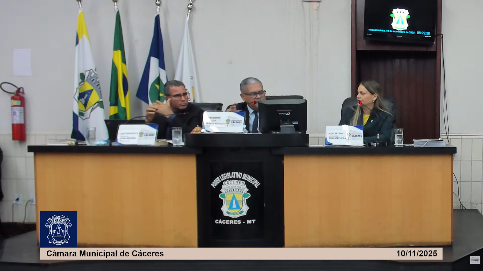 Imagem da transmissão com as antigas câmeras. Foto: Imprensa/CMC