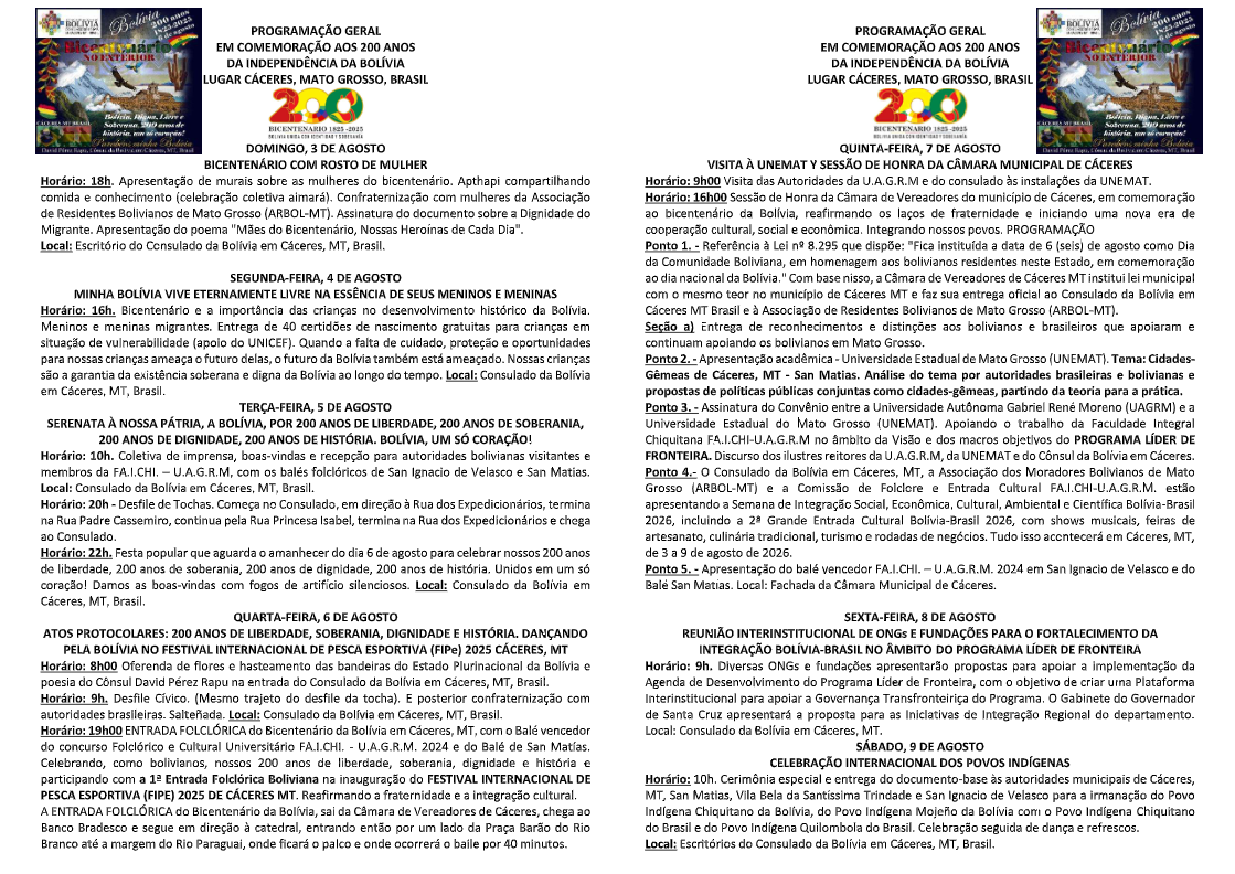 Programação Bolívia_CRED_CMC