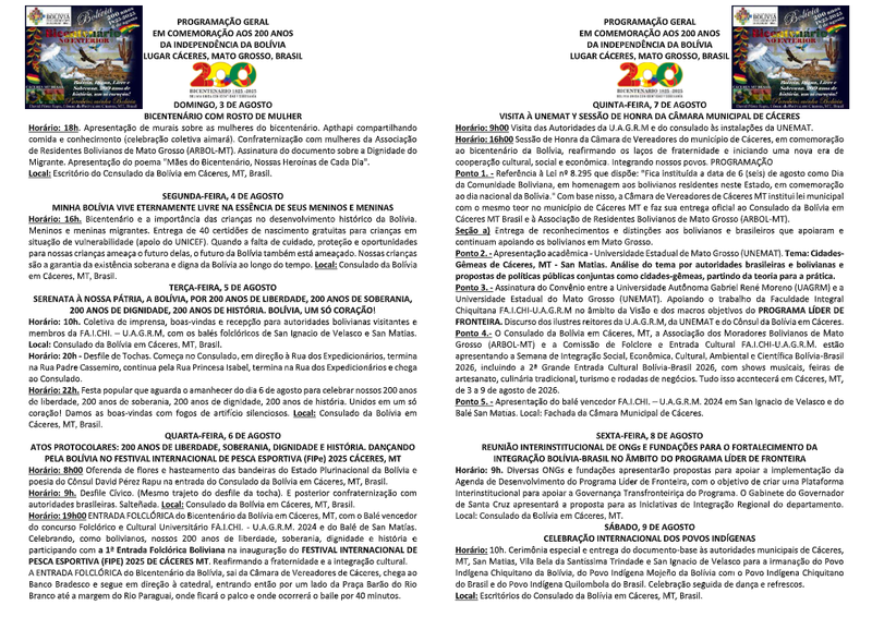 Programação Bolívia_CRED_CMC