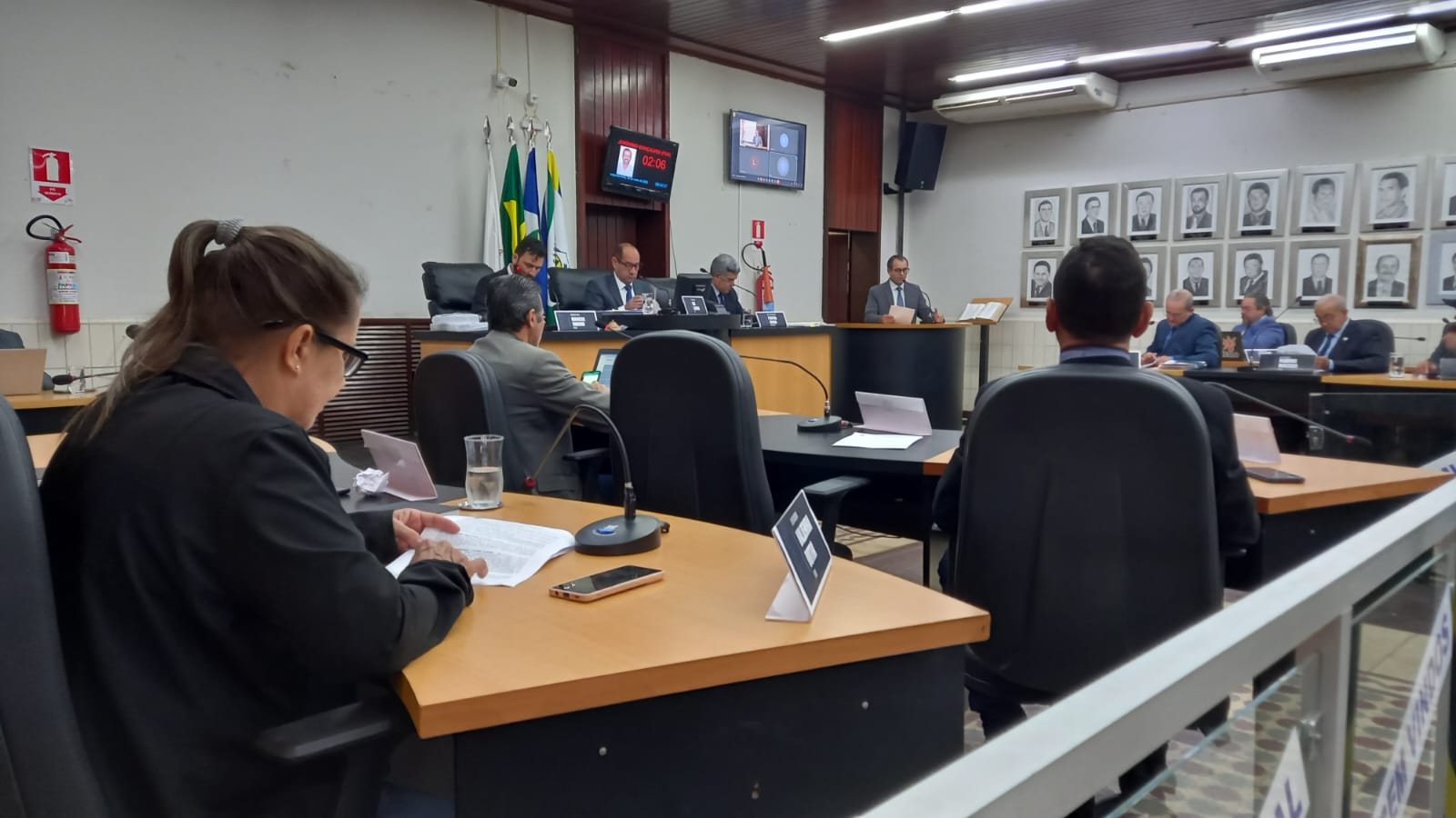 Parlamentares durante sessão ordinária. Foto: CMC