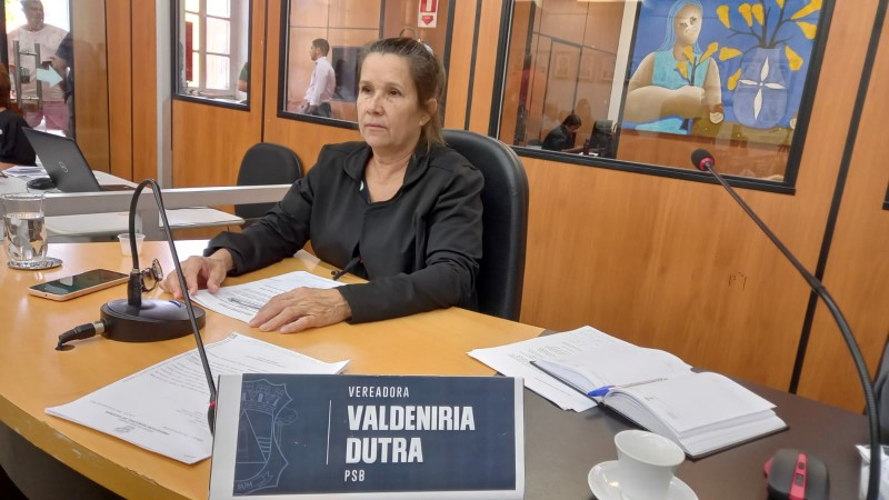 Vereadora Valdeníria Dutra. Foto: CMC