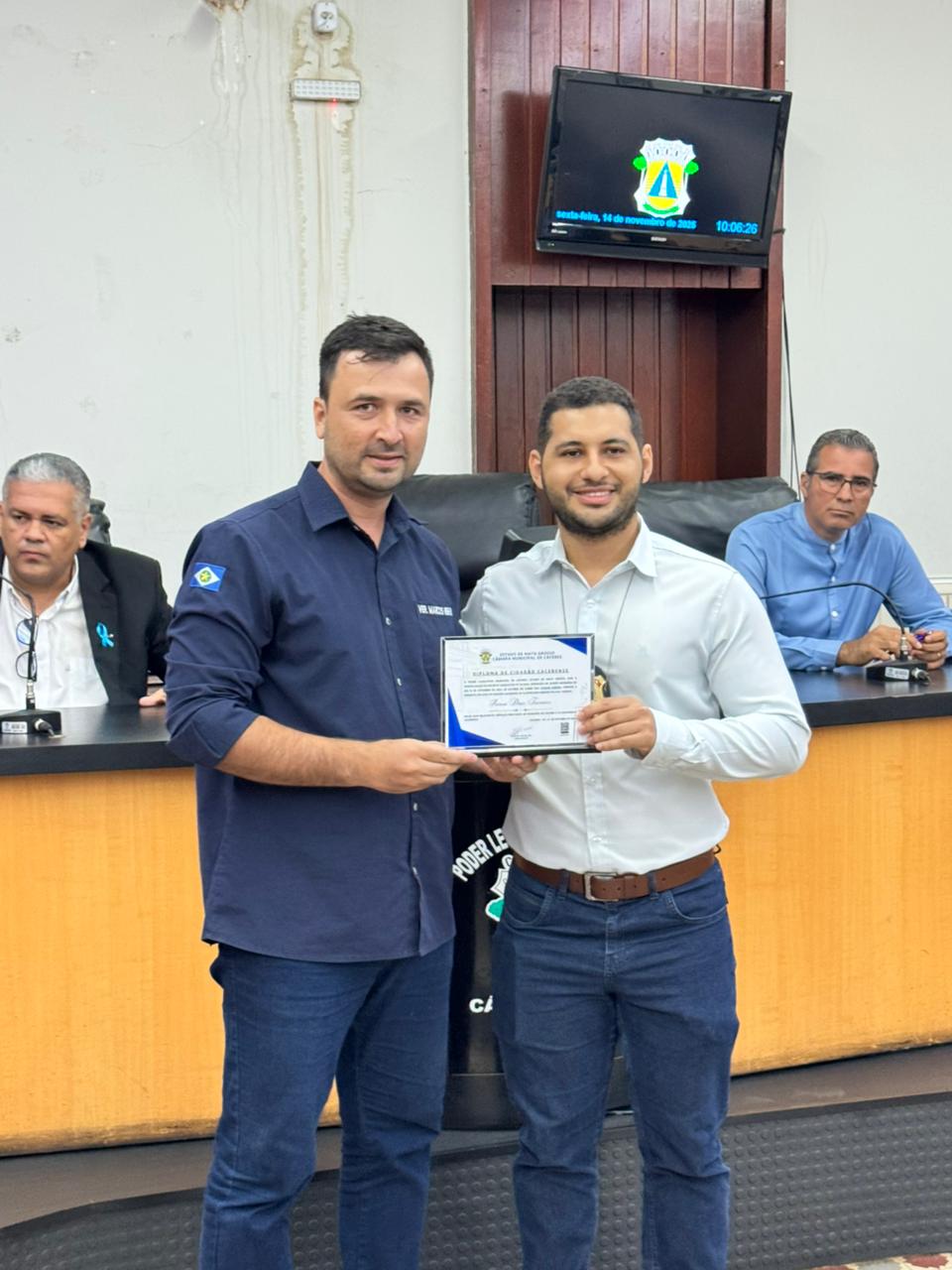 Título de Cidadão Cacerense ao delegado de polícia civil Irineu Dias Tavares_CRED_CMC