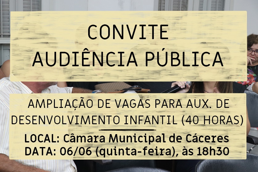 CCJ discute projeto de lei que amplia vagas para Auxiliar de Desenvolvimento Infantil em audiência nesta quinta (06)