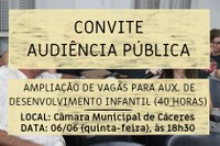 CCJ discute projeto de lei que amplia vagas para Auxiliar de Desenvolvimento Infantil em audiência nesta quinta (06)