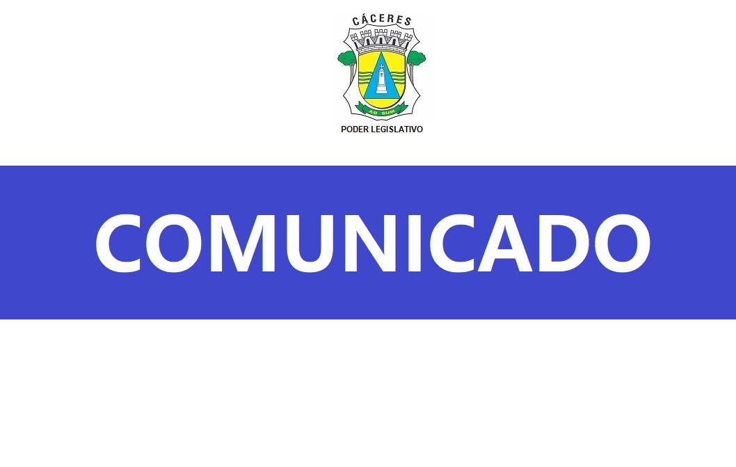 COMUNICADO: Sessões Extraordinárias na próxima segunda-feira (20)