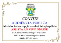 CONVITE: Audiência Pública da CCJ nesta quinta-feira (14) debate Projeto sobre Medidas Anticorrupção na administração pública; saiba como acompanhar