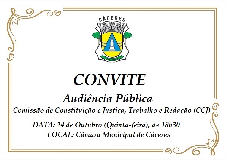 CONVITE: CCJ debate Plano Diretor de Desenvolvimento Sustentável em audiência nesta quinta (24)