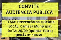 CONVITE: Comissão de Saúde convoca audiência pública sobre prevenção ao suicídio nesta quinta-feira