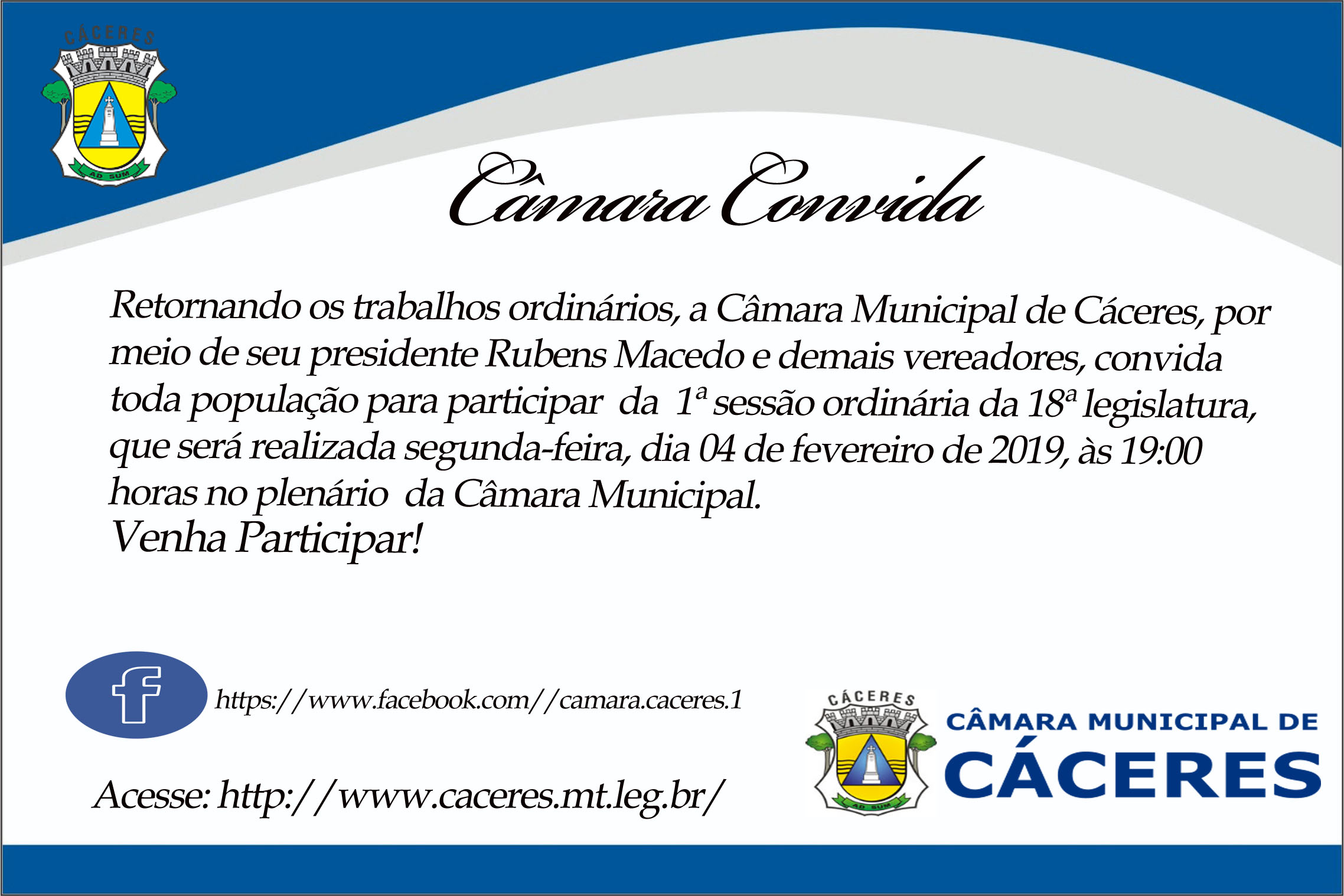 Convite  para primeira sessão