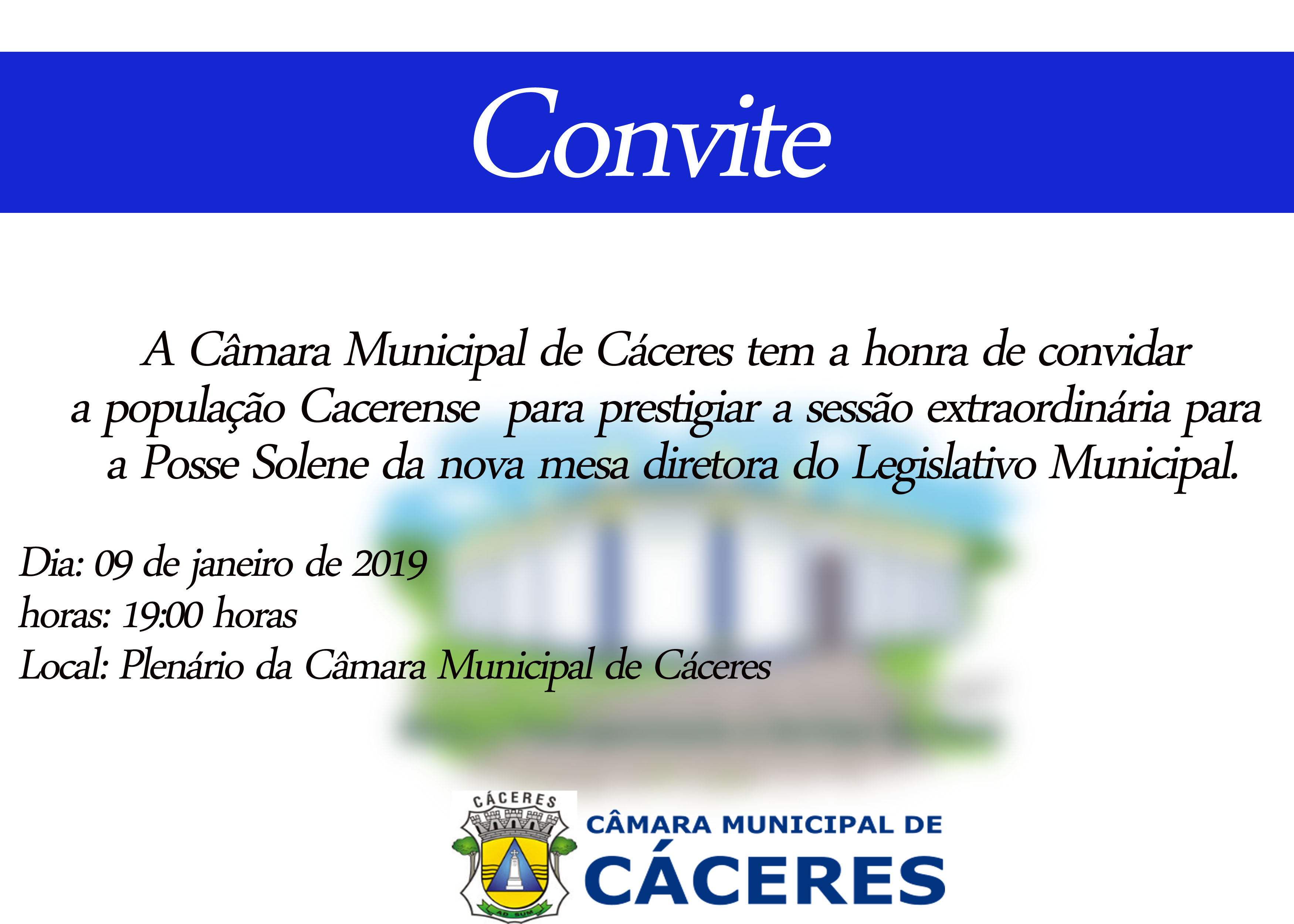 Convite Sessão Extraordinária