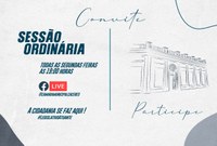 CONVITE: Sessões Ordinárias de 2021 da Câmara Municipal começam hoje, às 19 horas; leia a pauta e saiba como assistir