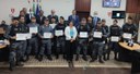Policiais Militares do 6º Batalhão de Cáceres, Força Tática e Equipe Raio recebem Moções de Aplauso na Câmara