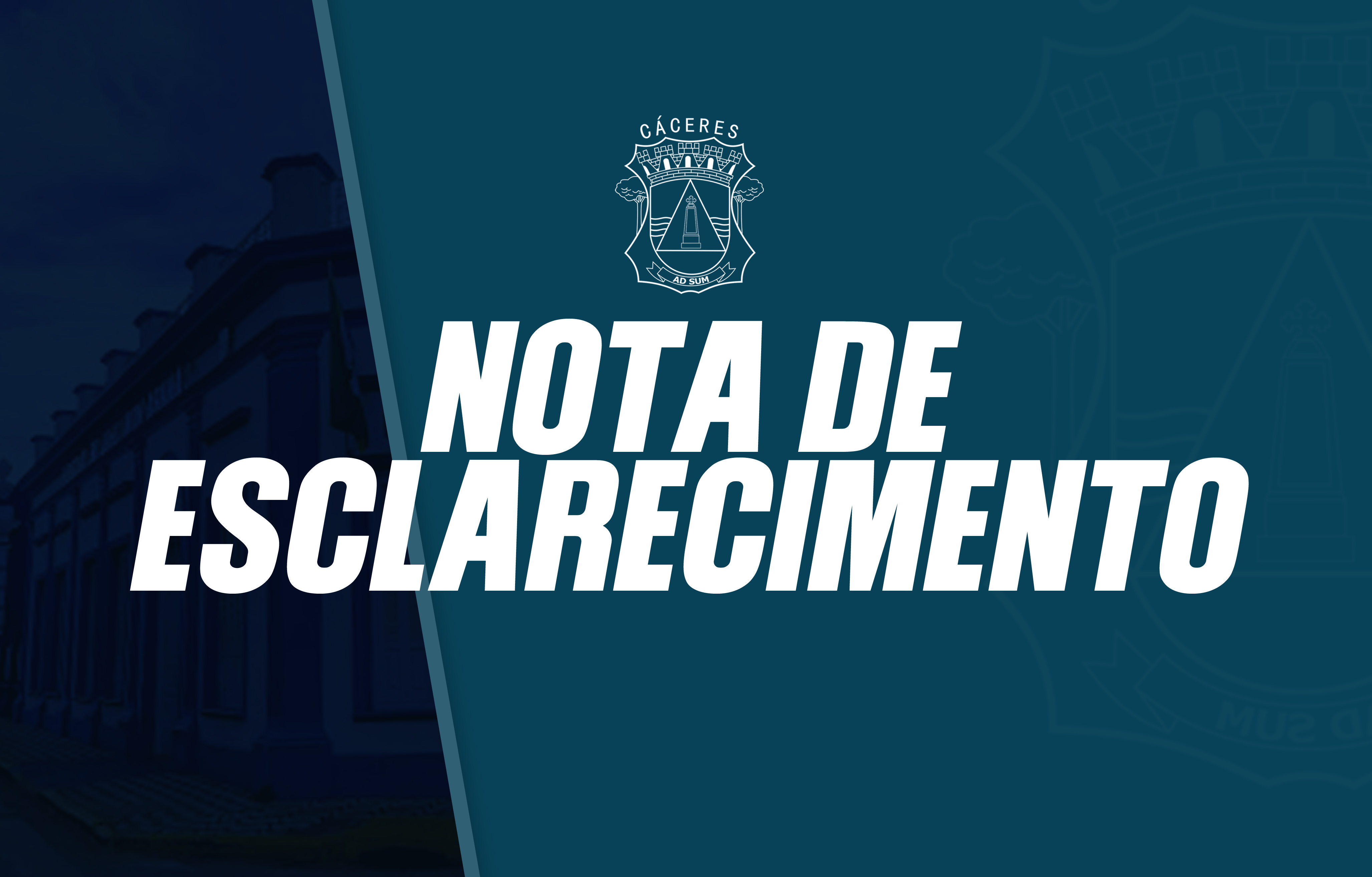 NOTA DE ESCLARECIMENTO - LICITAÇÕES DE MÍDIA PROMOVIDAS PELA CÂMARA MUNICIPAL DE CÁCERES