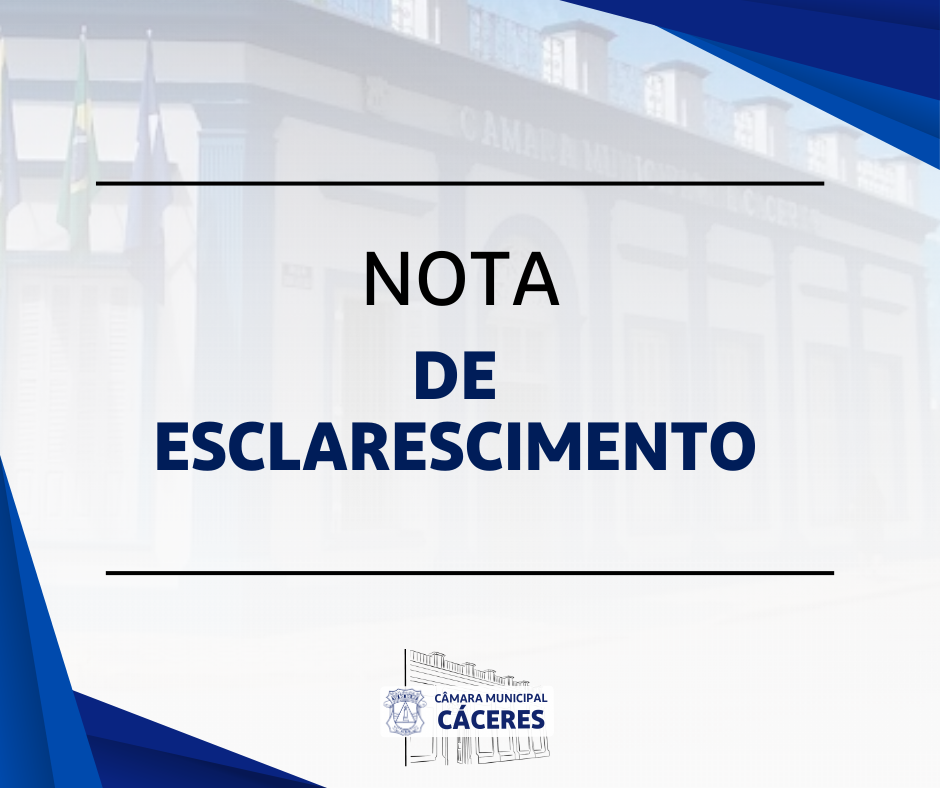 Nota explicativa sobre a transparência da CPI das Obras Públicas