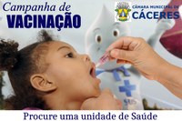 O Ministério Público recomenda ao Município de Cáceres que convoque Pais para vacinação das crianças