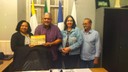 Presidente da Câmara de Cáceres recebe professoras de universidade e se compromete a apresentar PL sobre ensino de geopolítica nas escolas