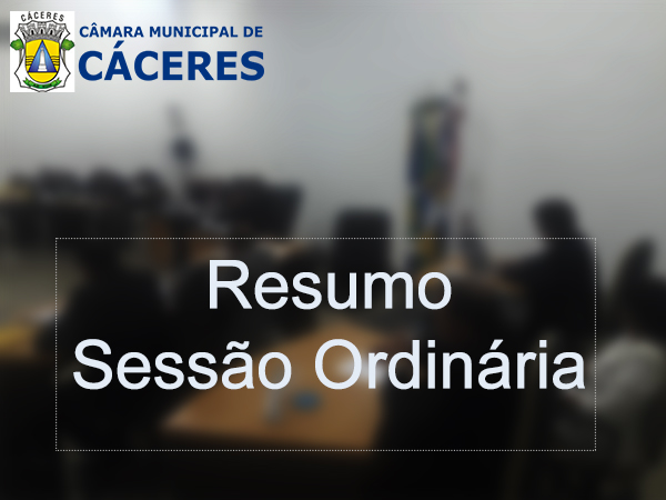 Resumo Sessão Ordinária
