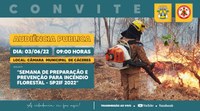 CONVITE: Câmara e Bombeiros realizam audiência pública na manhã desta sexta-feira (3) sobre a Semana de Prevenção e Preparação para Incêndios Florestais