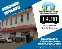 Sessão Ordinária em novo horário