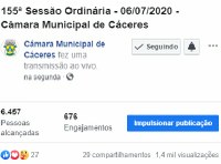 Transmissão online de Sessão da Câmara alcança 6,5 mil pessoas; saiba como assistir