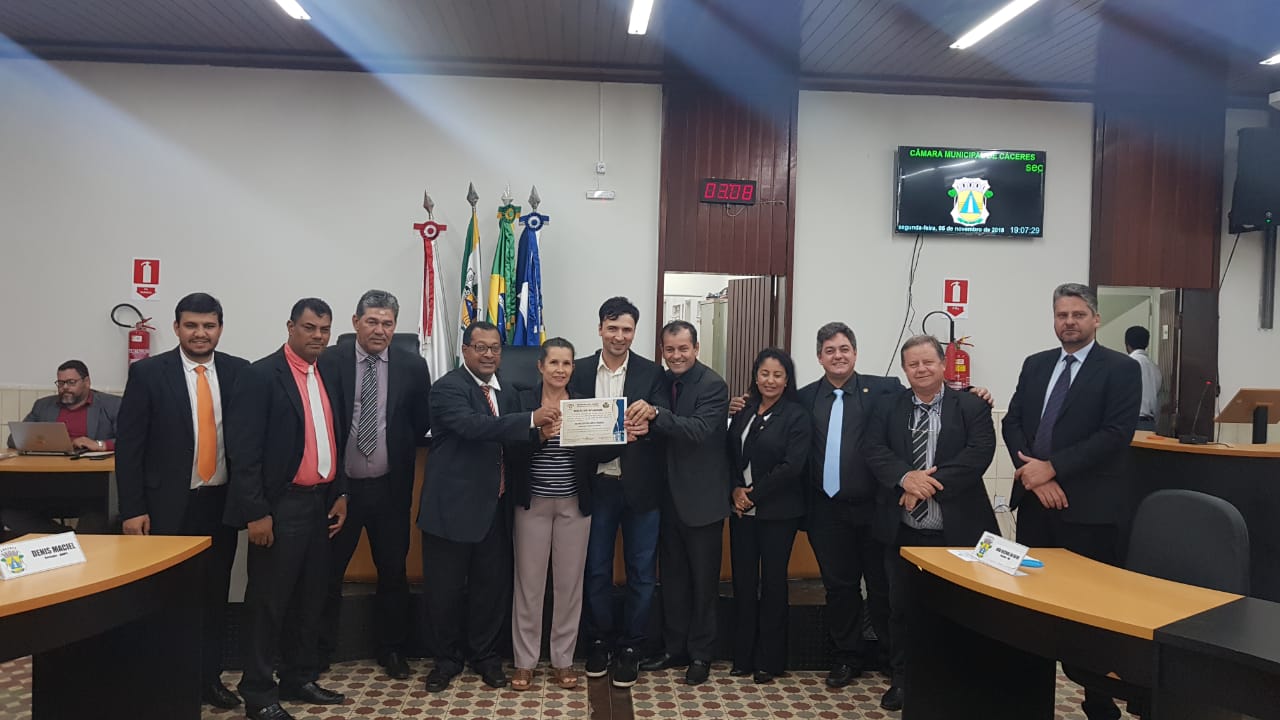 Vereadores homenageiam o Chefe da 4° Ciretran de Cáceres