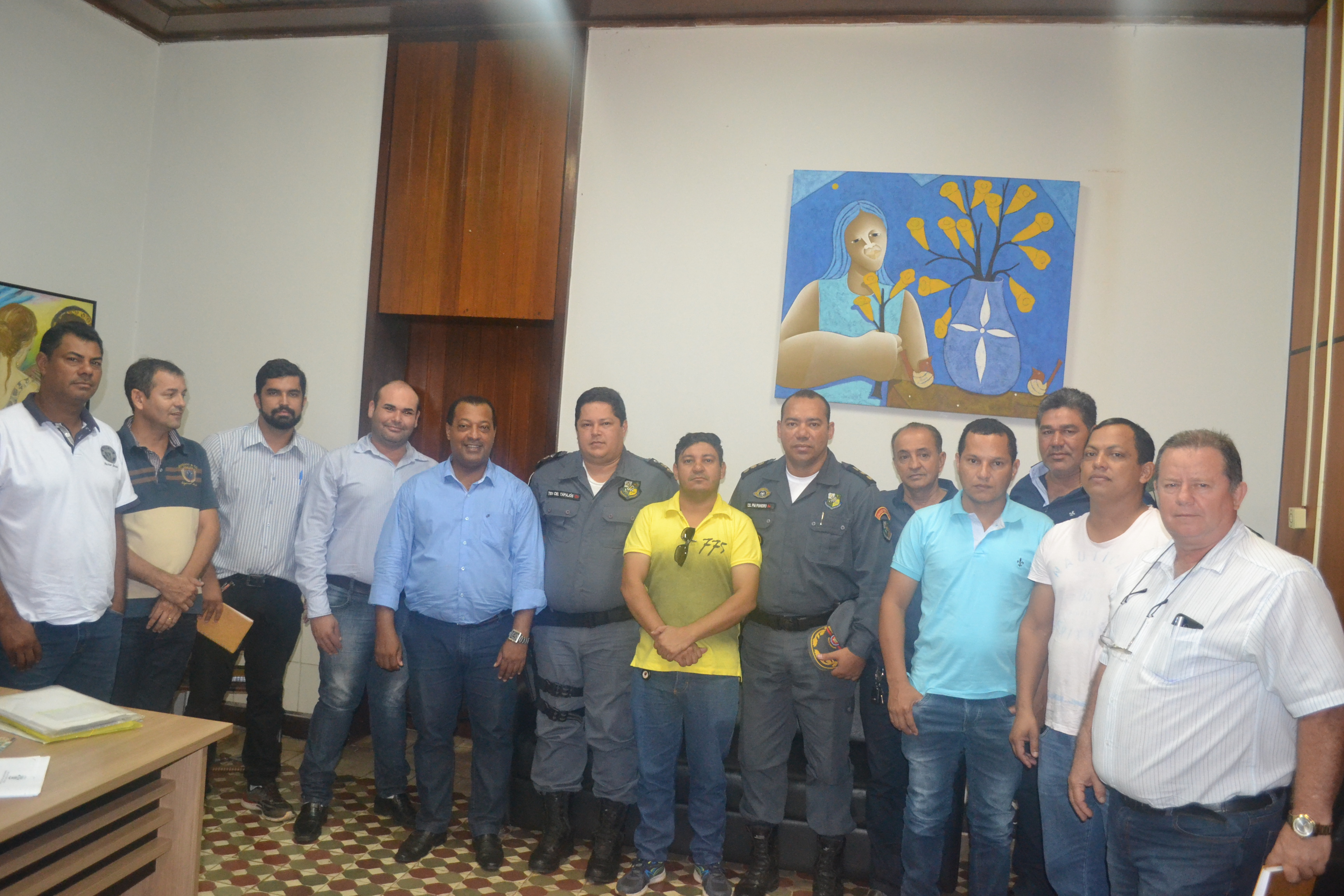 Câmara recebe representantes do 6º Comando Regional da Polícia Militar de Cáceres